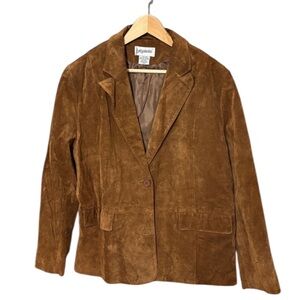 Bagatelle Cognac Brown Suede Blazer Western Rodeo Leather Jacket Size 18W‎